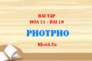 Bài tập Photpho: Giải bài 1, 2, 3, 4, 5 trang 49, 50 SGK Hóa 11 bài 10
